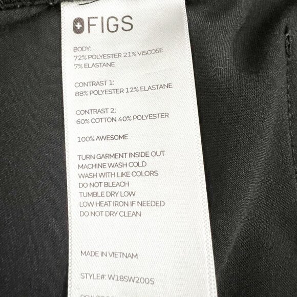 Figs Scrub Pants Women's Medium Black Zamora Jogger Medical Nursing Healthcare - Picture 9 of 16